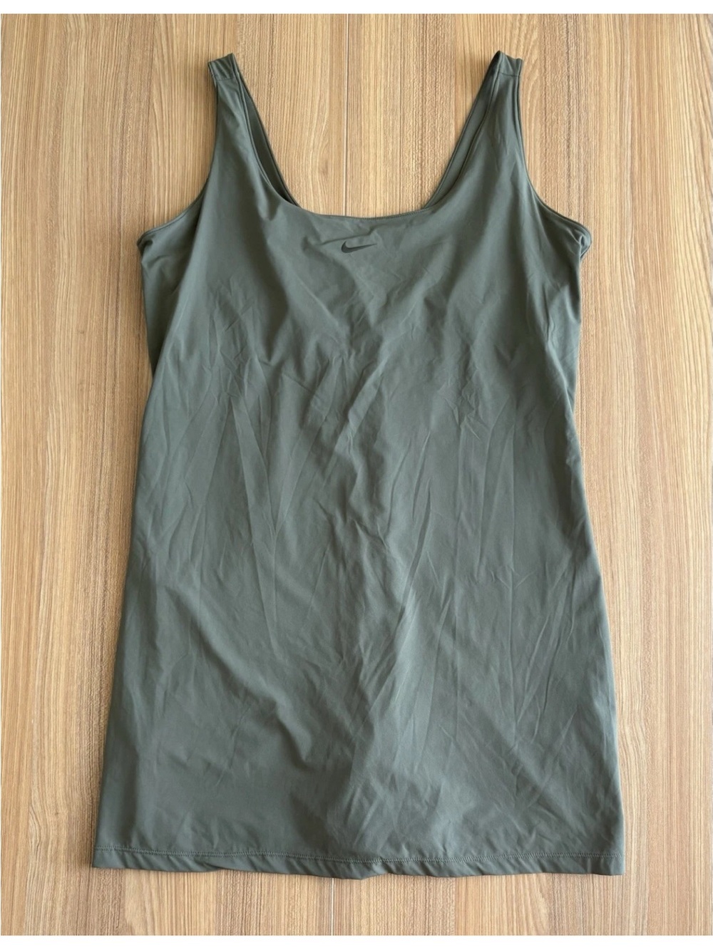 Nike Bliss Luxe Bodysuit Dress Sz L Sage Skort  Tennis Golf Active Sports Train